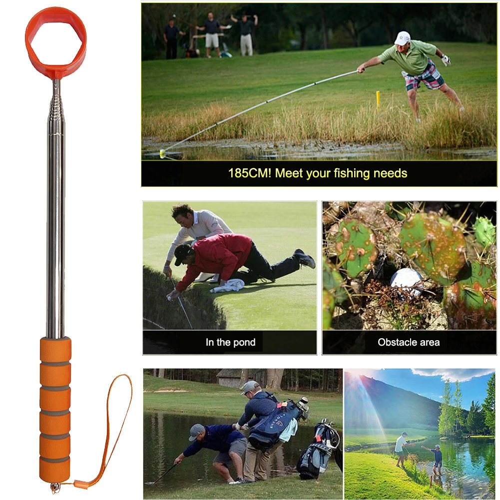 Recuperador de pelotas de Golf telescópico de 8,86 pies, recogedor de pelotas de Golf, recogedor de pelotas de Golf extensibles, regalo para golfista
