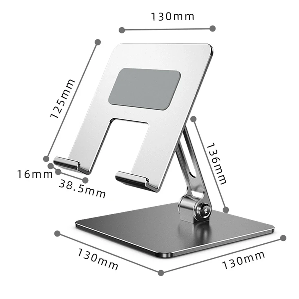 Tablet Stand For Desk Carbon Steel Multi-Angles Adjustable And Foldable Ipad Mobile Phone Holder Fit For 4-13.3inch Device