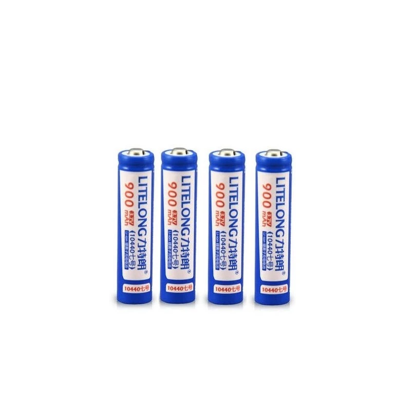 2pcs/lot 3.7v 10440 lithium battery super capacity hand suitable for flashlight toy 900MAH AAA rechargeable battery