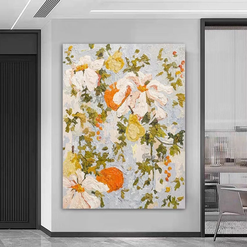 

Абстрактные растения, цветы, холст, картина, безрамное украшение для дома, аксессуары, современные картины, импрессионист, натюрморт, стена