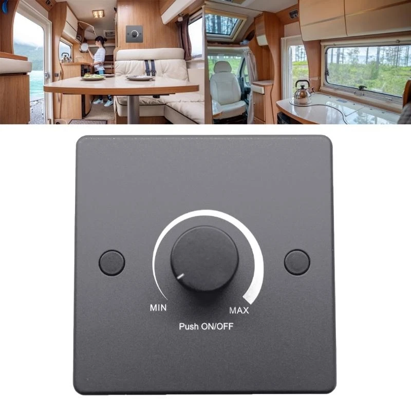 A2UC High Efficiency Motorhomes Dimmer Switch 12V-24V 5A PWM Technology for Smooth Lighting in Campers Boat Truck and Trailer
