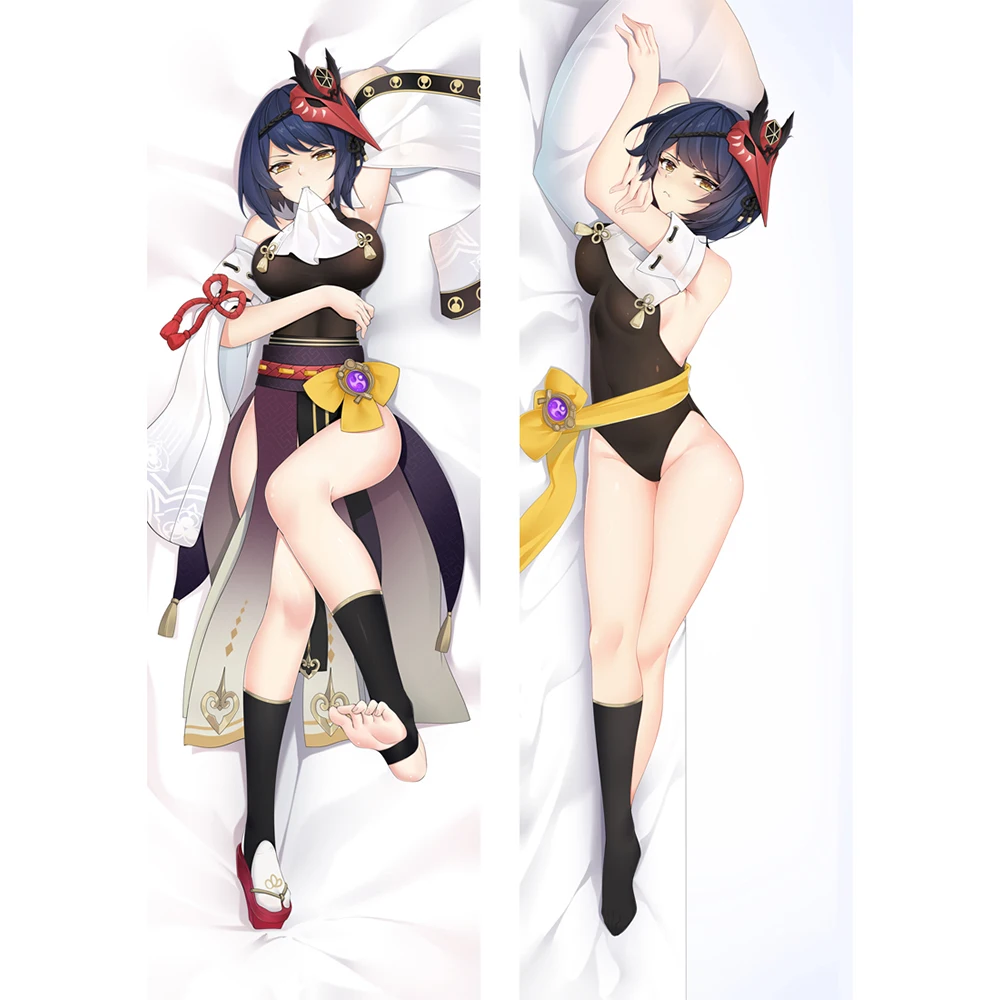 Genshin Impact Character Kujou Sara Hing Body Poszewka na poduszkę Anime Dakimakura Poszewka na poduszkę Pokój Dekoracyjne prezenty świąteczne