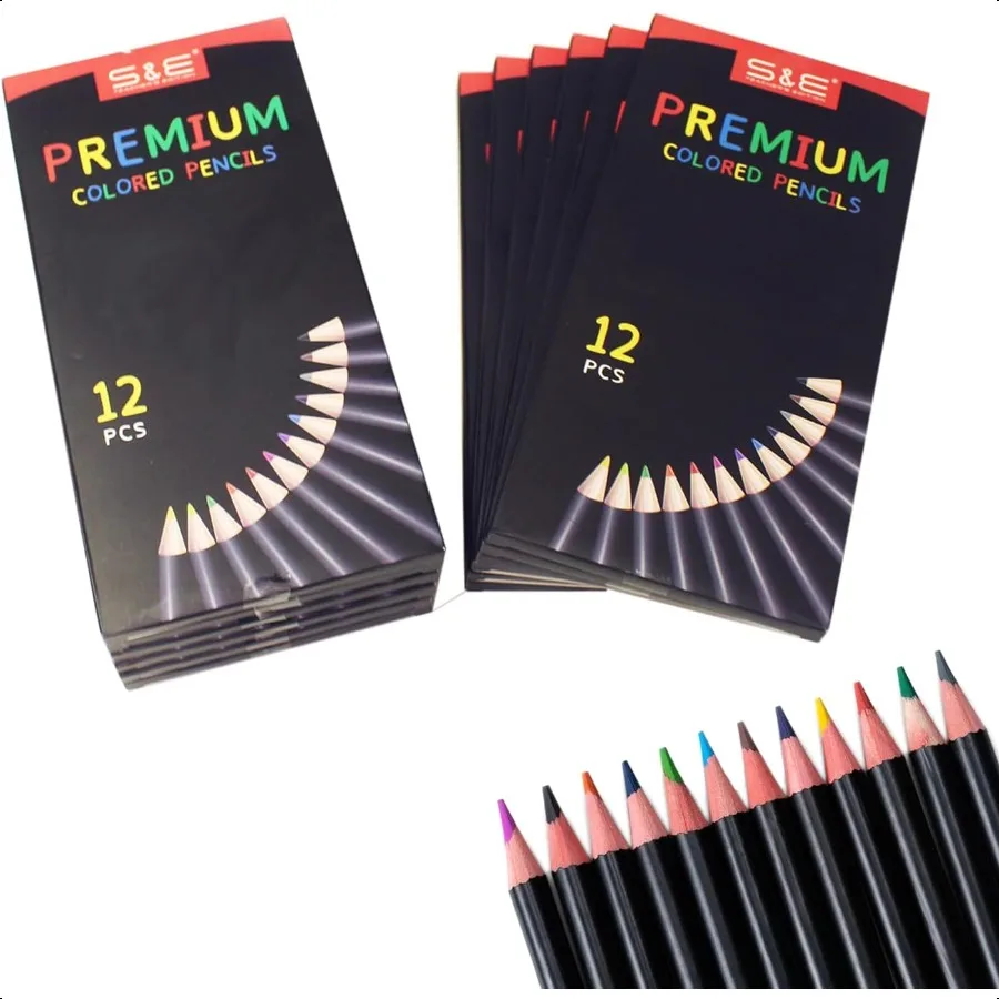 

Colored Pencils 144Pcs Presharpened er Soft Core Lead Coloring Pencils Kid's Colored pencils In Drawing Pencils Woodcase Lead B