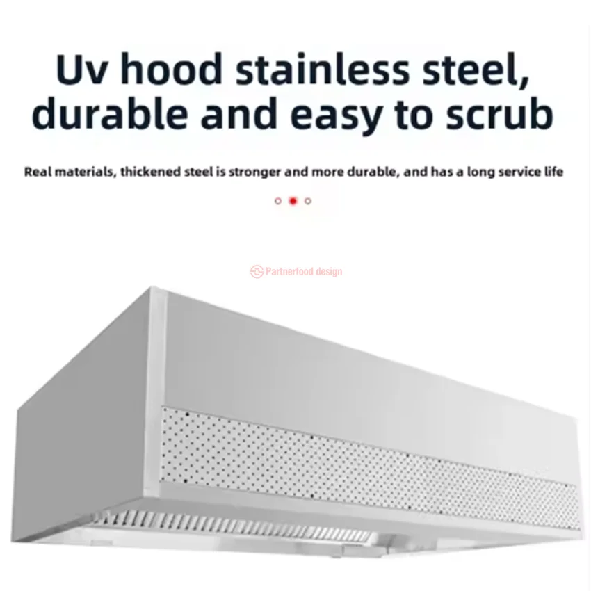 Sistema di ventilazione per purificatore d'aria da cucina commerciale all-in-one Rimozione degli odori di fumo ad alta efficienza