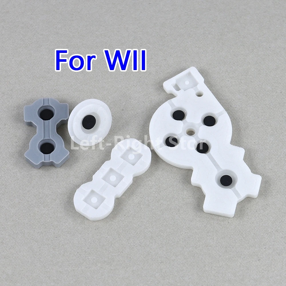 3Sets Voor Wii Rechter Controller Rubber Geleidende Lijm Knoppen Reparatie Deel Pads