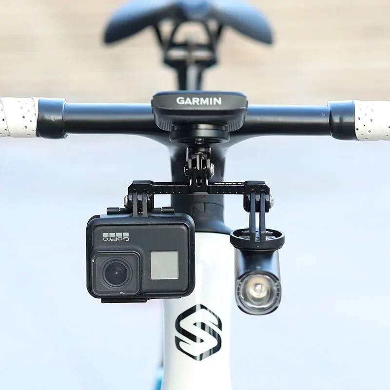 

Рамка часов из алюминиевого сплава для велосипеда, двойное крепление для освещения, интерфейс GOPRO, вешалка для камеры, аксессуары для велосипеда, кодовая стойка для часов, велосипедная стойка