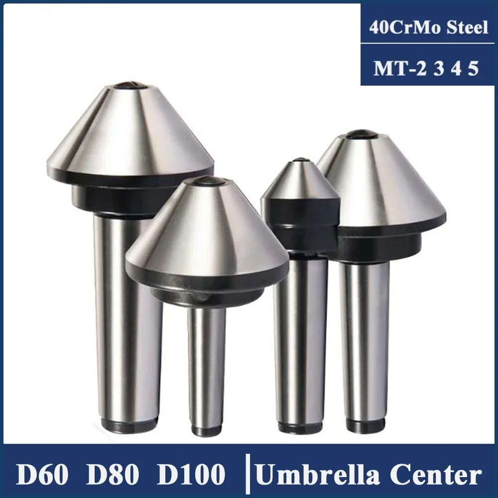 

D60 D80 D100 MT2-MT3 MT4 MT5 Morse Tapper Cone Mushroom Head Center Umbrella-type Rotating Center CNC Lathe Live Thimble
