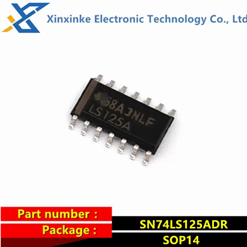 10PCS SN74LS125ADR LS125A SOIC-14 Buffers & Line Drivers Quad Bus Buffer With 3-State Outputs Logic ICs Brand New Original