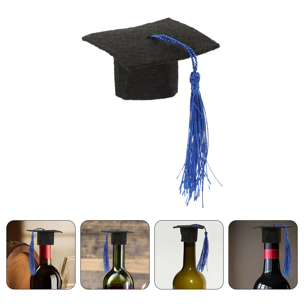 

Graduation Hat Bottle Topper Mini Cap Cupcake Hats Party Supplies for Flower Bouquet