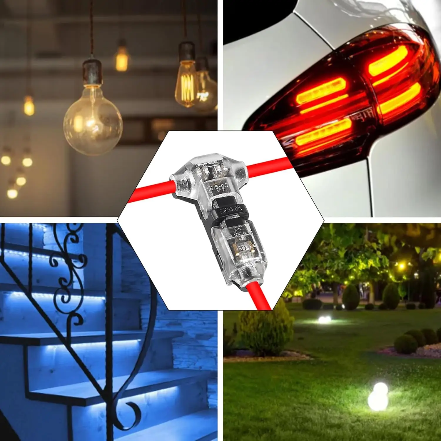 10 قطعة T نوع 1 دبوس موصل سلك الجهد المنخفض ، موصل لصق سلك لحام سريع ، موصلات أسلاك الصنبور T ، لا تجريد