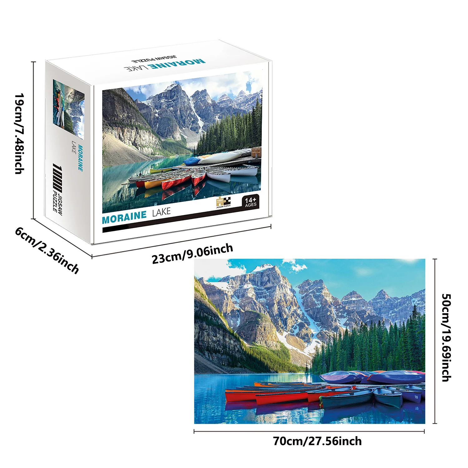 1000 Stuks Moraine Lake Legpuzzels voor Volwassenen Home Decor Games Family Fun Vloerpuzzels Educatief Speelgoed voor Kinderen