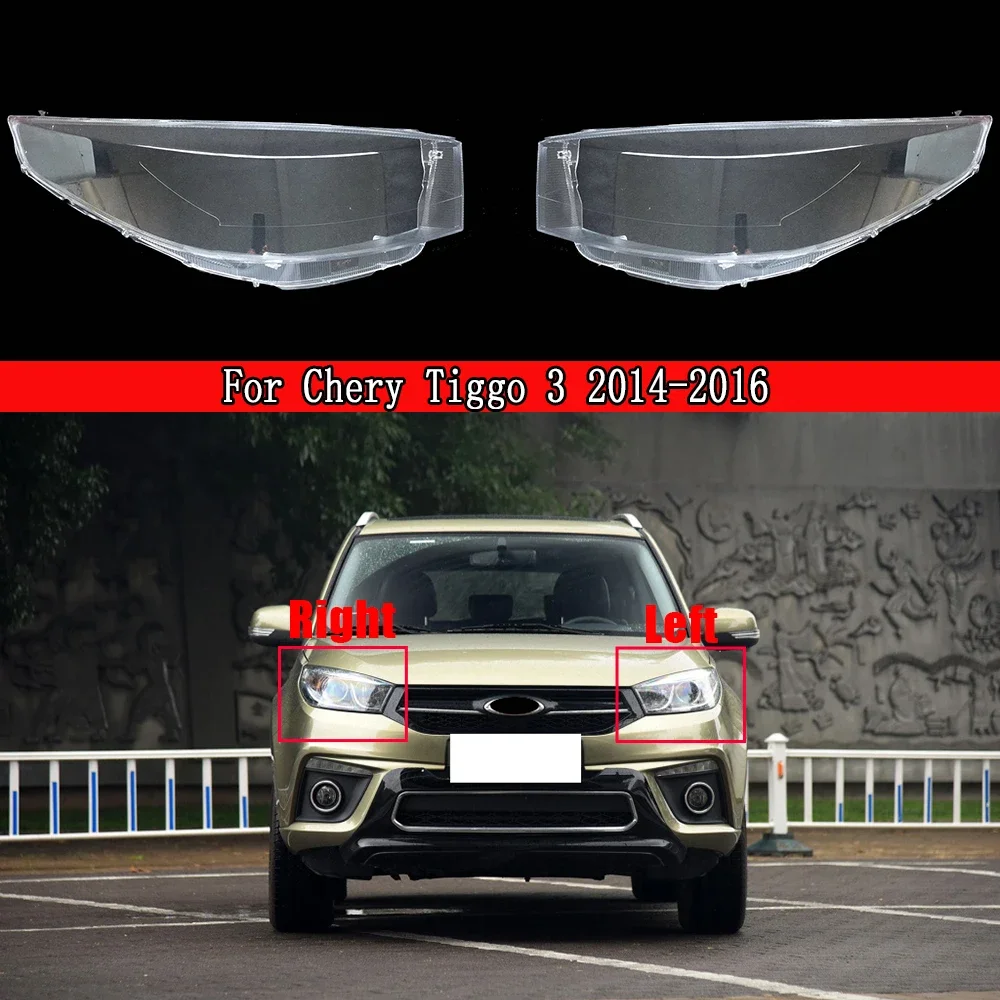 

Car Headlight Cover Auto Headlamp Lampshade Lampcover Head Lamp Light Covers Glass Lens Shell For Chery Tiggo 3 2014-2016