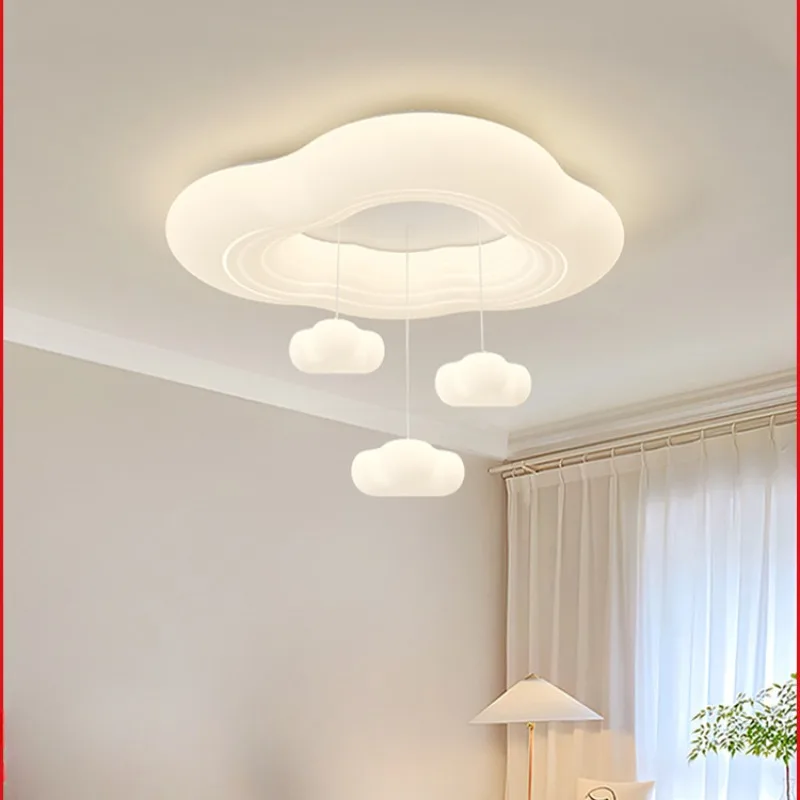 

Cream style bedroom ceiling light children's room modern minimalist cloud master bedroom lighting fixtures