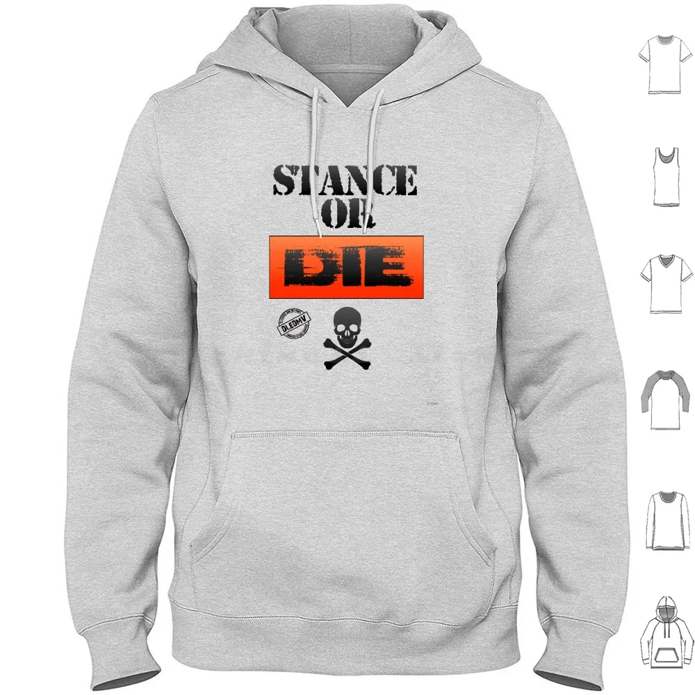 Dledmv-Stance Or Die Hoodies Long Sleeve Dledmv Stance Logo Car Racing Engine Motor Moteur Voiture Hellaflush Low