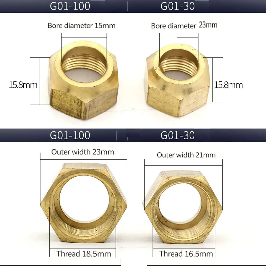 Wahlja Cutting Gun Cutting Nozzle Screw Cap Cutting Torch Nut Accessory G01-30/100/300 National Standard Pressure Cap