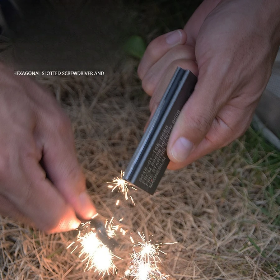 Nouveau Outil EDC de Camping en silex extérieur tige de magnésium fournitures de Camping bloc de magnésium