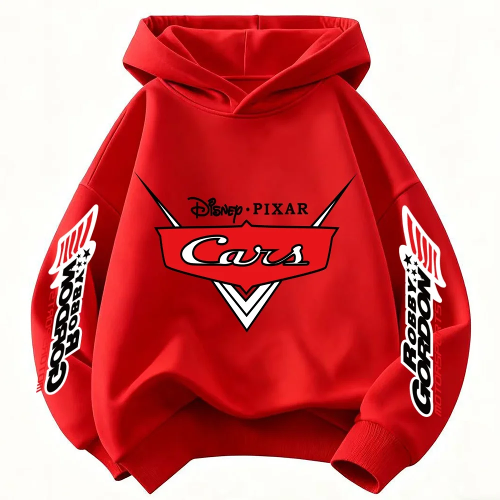 

Cars Lightning McQueen Fun Print Children Hooded Sweatshirt Boy Girl Autumn Winter Daily Outdoor Vacation Casual Warm Sportswear