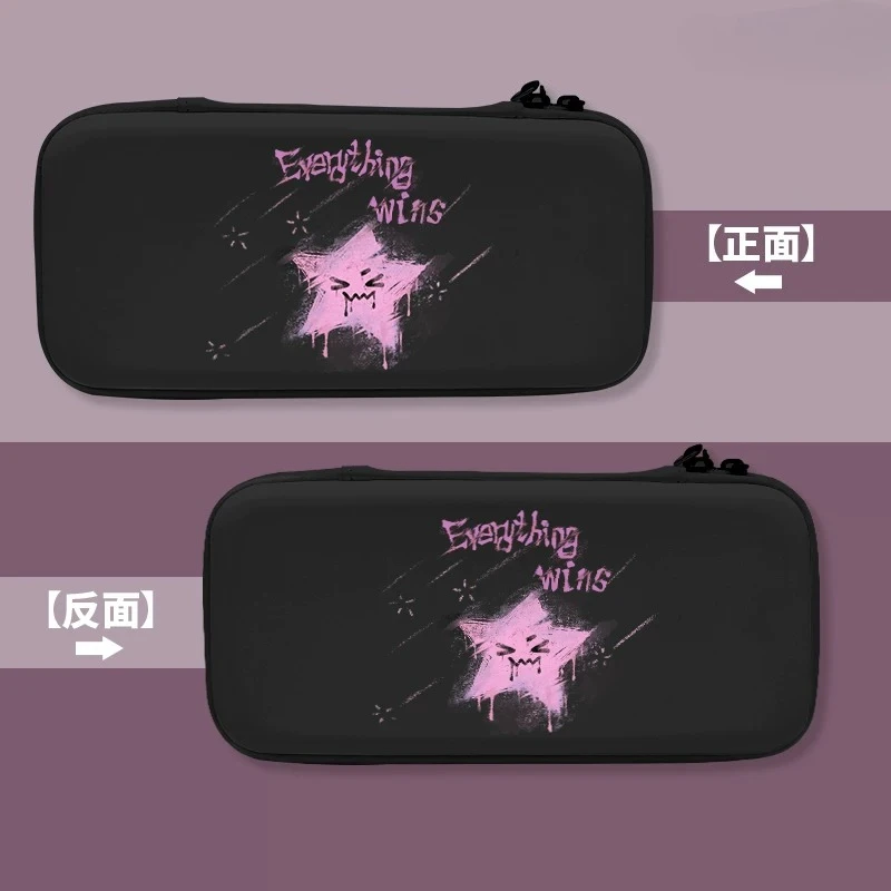 Cool Edgy Stylish Gaming Carry Bag, Shock‑Resistant Hard Storage Case with Inner Mesh Pockets for  Switch OLED /Switch 2