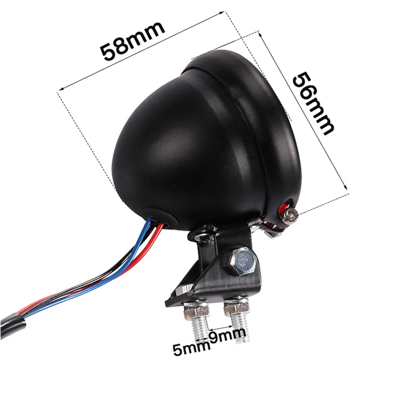 Universal Rear Decorative Light for Motorcycle Cafe Racer Night Signal Safety Chooper Modified Back Brake Stop Lamp Silver Black image 5