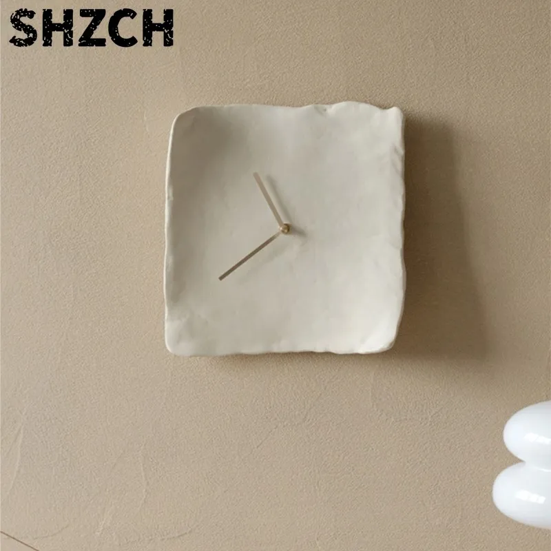 Reloj MOMO Retro arrugado, arte de pared, nicho Medieval, estilo Wabi-Sabi escandinavo Simple, decoración creativa para el hogar