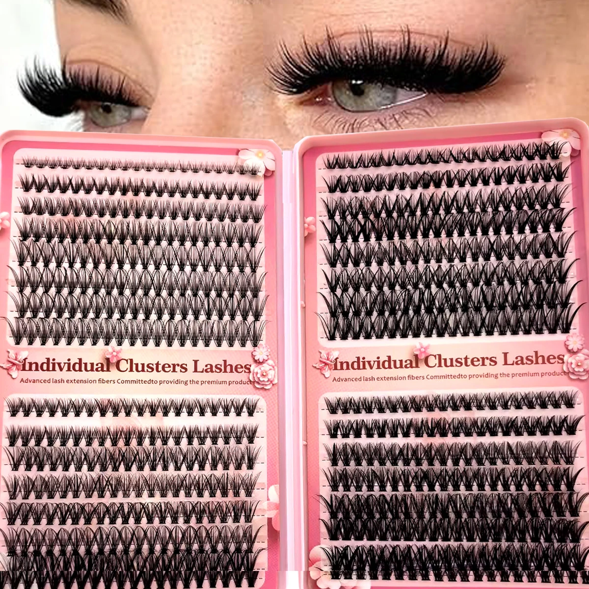 HBZGTLAD Dispersed Comic Style Eyelash Clusters, Extended Unique Pointed Clusters, Anime Single Cluster Elf Eyela