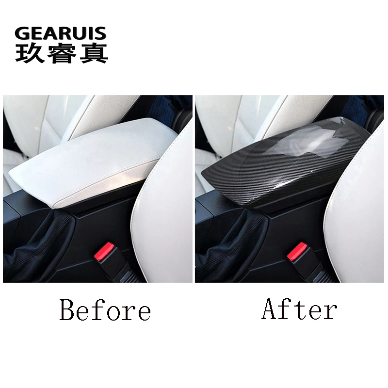 Car Styling Center Console Tidying Armrest Box Panel Protective Cover Sticker Trim For BMW X3 E83 2006-2010 Interior Accessories