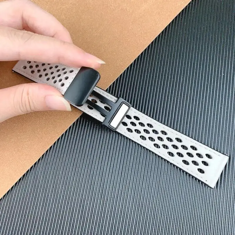 حزام جلدي مغناطيسي لساعة سامسونج جالاكسي 7 6 5 4 40 مللي متر 44 مللي متر سوار حلقة لساعة سامسونج 5Pro/4/6 كلاسيك 42 46 43 47 مللي متر