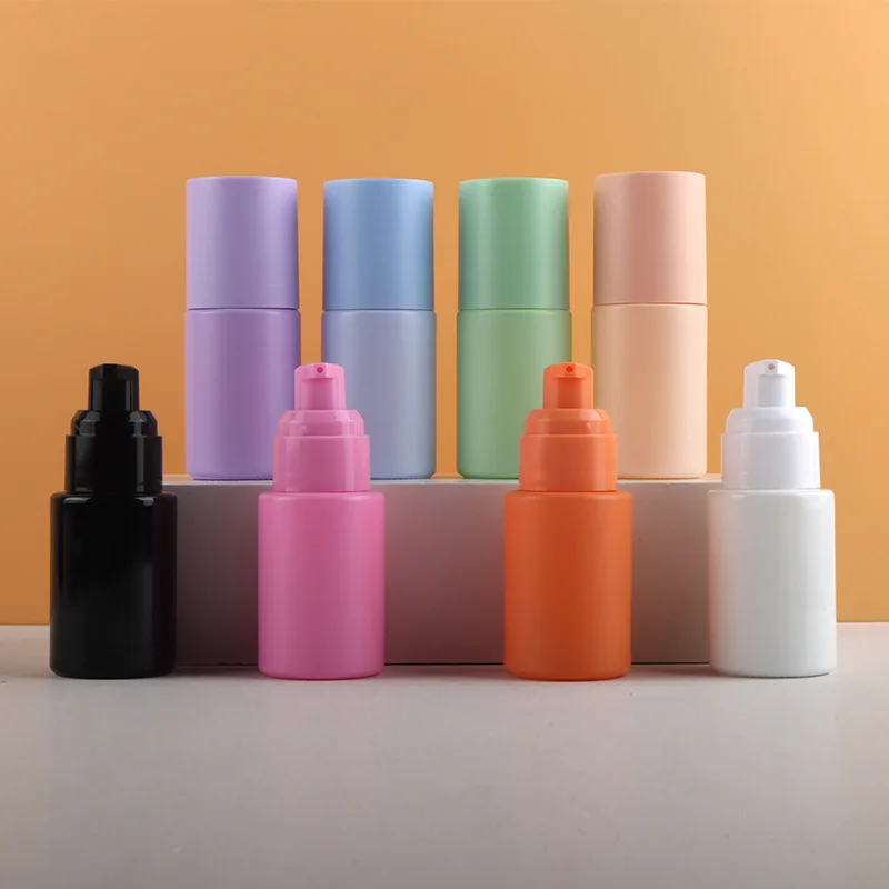 10 Stück 30ml Leere Glas-Reiseflaschen, Tragbare Toilettenartikelbehälter, Mattierte Nachfüllbare Behälter, Auslaufsichere Fläschchen für Lotion, Creme, Foundation – Detail 2