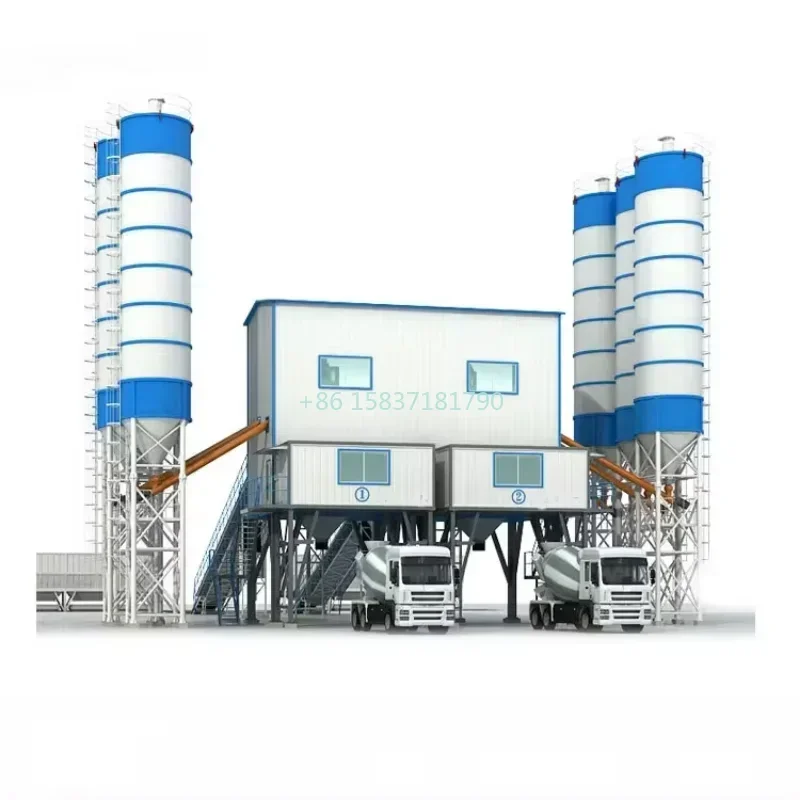 Precast Automatic Batten Concrete Mixing Machine Factory Concrete Mixer Pump Production Line Concrete Mixing Station for Mexico