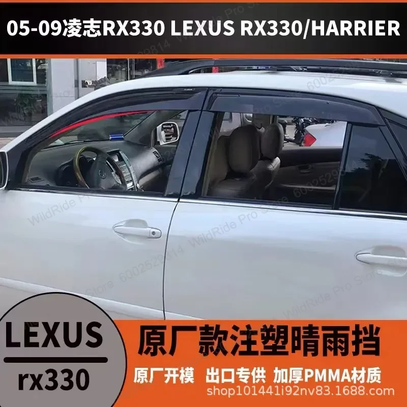 Easy Installation Durable Aerodynamic Weather Resistant Window Visor Wind Deflector For Lexus RX330 2005-2009 Premium OEM