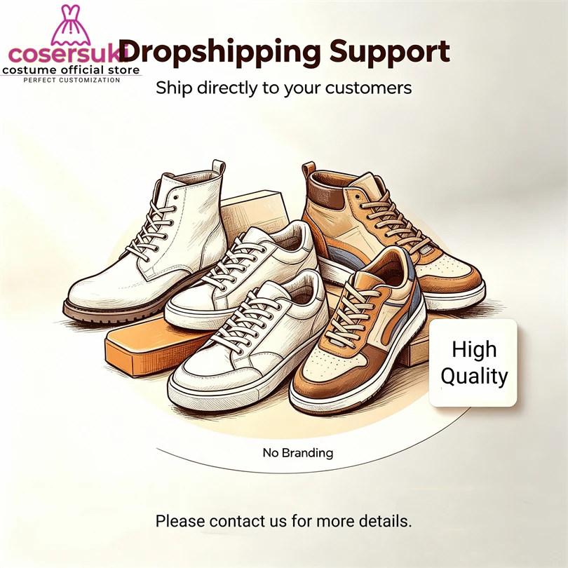 Dropshipping Anime Game Cosplay Shoes Boots for Halloween Comic Convention Events Footwear