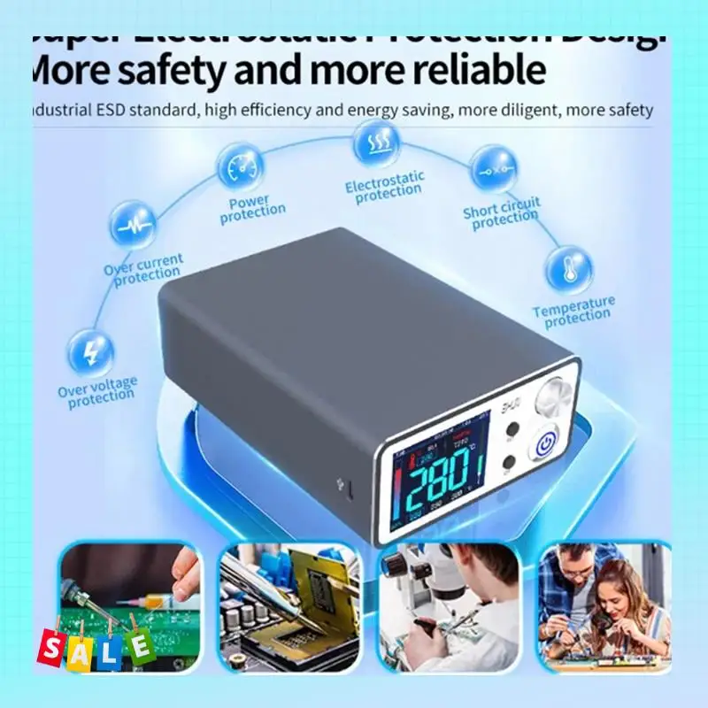 

A56X T3B Intelligent Soldering Station With Handle And Welding Iron Tips Electric Kit Set For SMD BGA Repair US Plug T3B-T115