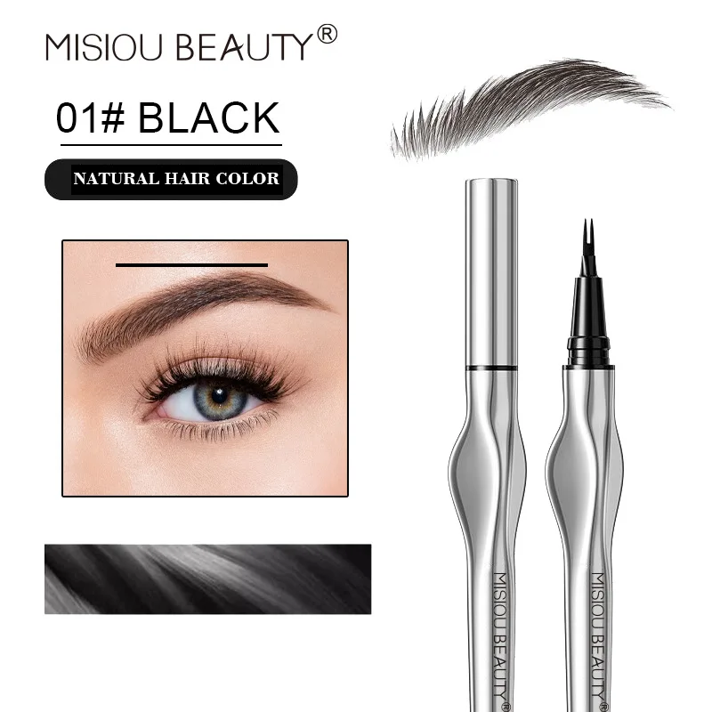 กันน้ํา Micro-Fork Eyebrow ปากกา 0.3mm Dual PRONG TIP 24H TATTOO-เช่นคราบ Smudge PROOF & น้ํามันสําหรับผมจังหวะคิ้ว