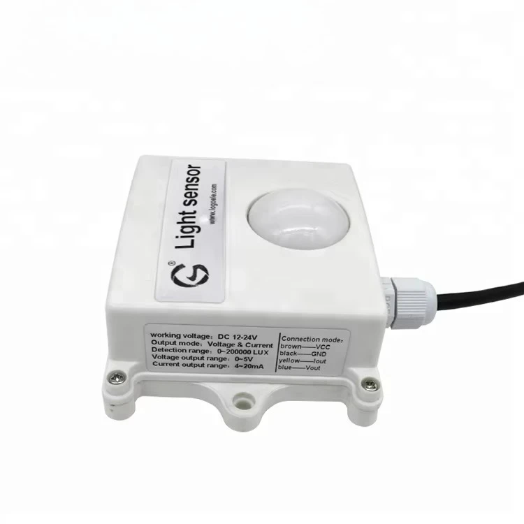 Uscita analogica 0-5V 0-10V 4-20mA Serra agricola lux rilevamento della luce illuminazione intensità di illuminazione sensore di luce