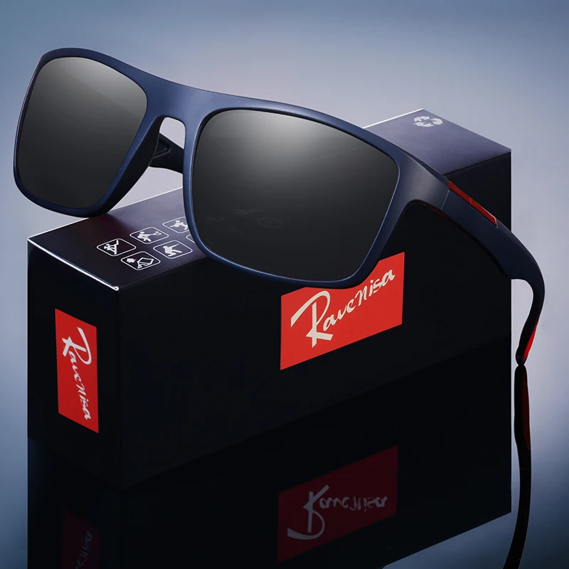 TR90  Sun Gasses Fashion Square Polarized Sunglasses man Driving Fishing Luxury Brand Designer UV400 Eyewear