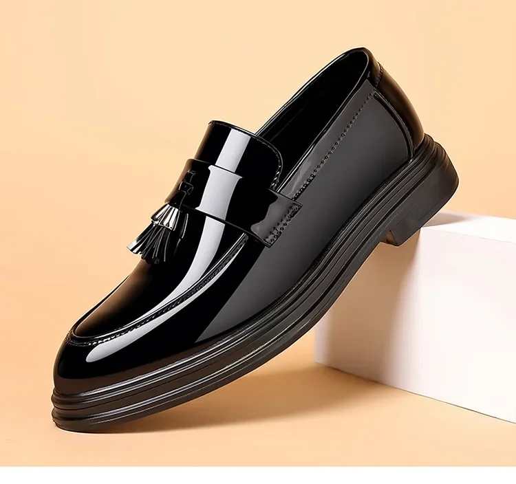 Men\'s Business Dress Shoes Slip-on Shoes Men Leather Shoe Summer Loafers Classic Wedding Shoes Comfortable Zapatos Para Hombres