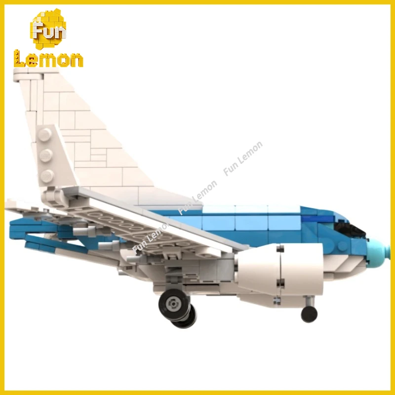 Classic Twin-Engine Long-Haul Airplane Building Block Set  Big Jet Small Pieces DIY Assembly Collectible Gift419pcs