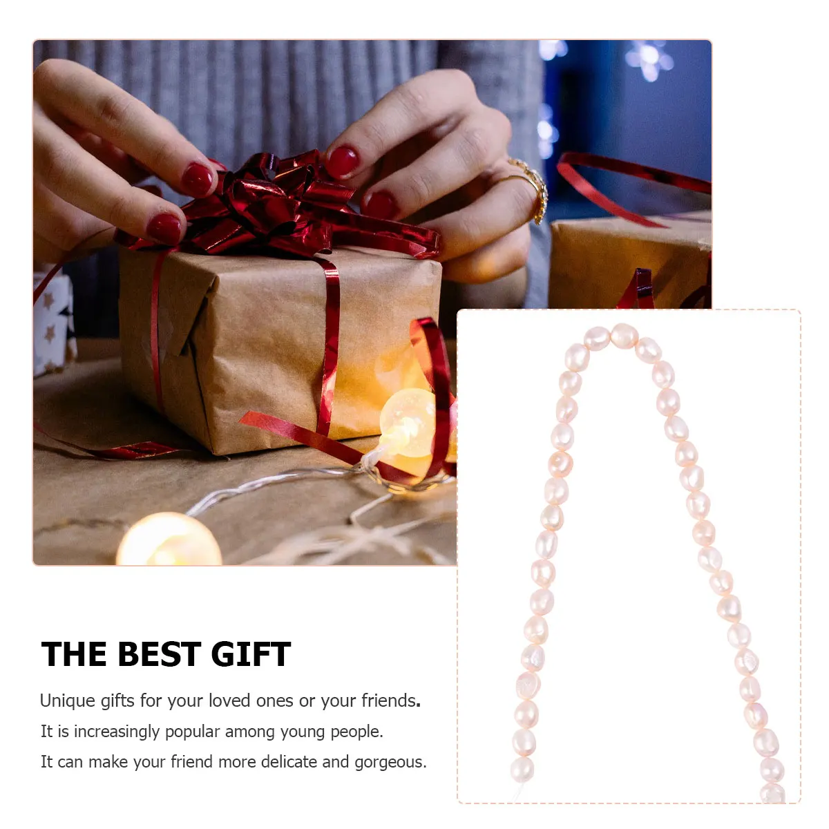 

Pearl Necklace Delicate Natural DIY Semi-finished Product for Loved Ones Parties