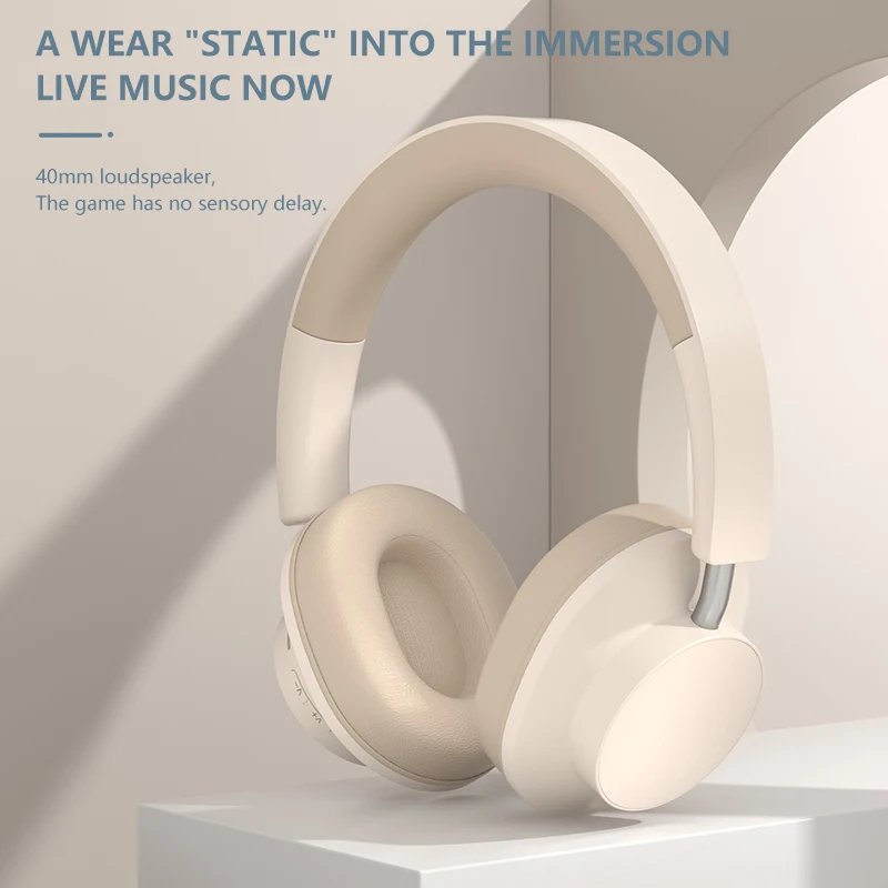 HIFI Headset Wireless Headphone Bluetooth Over Ear Stereo  Heavy Bass Game Earphone TF/AUX Music Player with MIC/Radio for Gifts