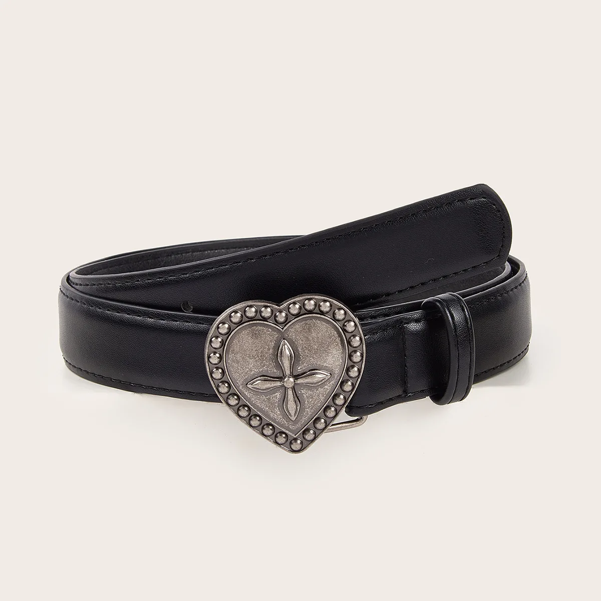 New Trendy Simple Gothic Vintage Metal Love Cross Belt Women\'s Belt Diesel Belt Women\'s Luxury Designer Jeans Dress Accessories