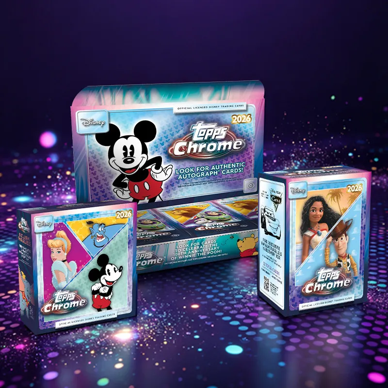 Topps Chrome 2026 Disney Complete Collectible Box Authentic Trading Cards Mickey Princess Pixar Characters