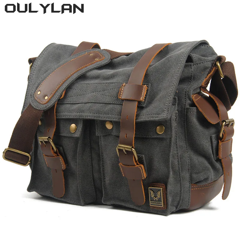 Small Dark Brown Vintage Messenger Bag Men\'s New Fashion Design Sling Bags Genuine Leather Daily Casual Shoulder Bag for Men