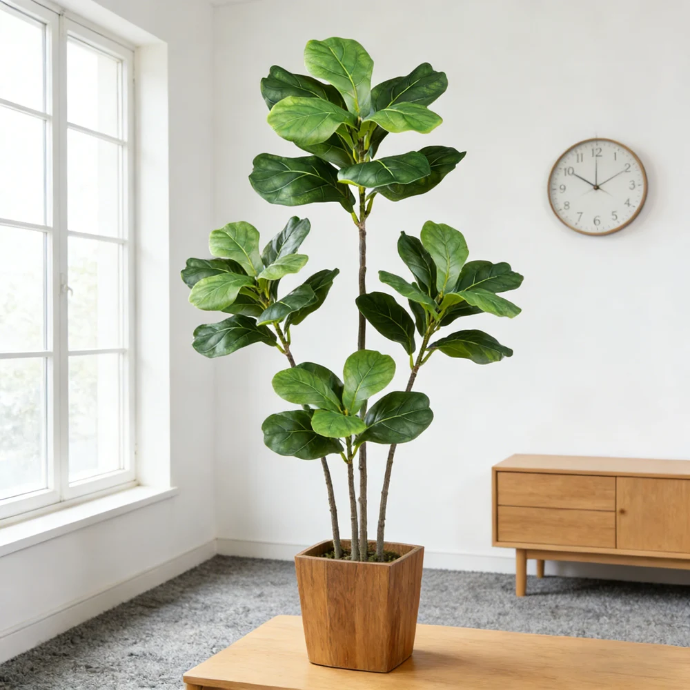 38-70 cm künstliche Banyan-Pflanzen, künstlicher Ficus-Baumzweig, realistische tropische Kunstpflanzenblätter aus Kunststoff für die Dekoration von Haus, Geschäft und Garten – Detail 1