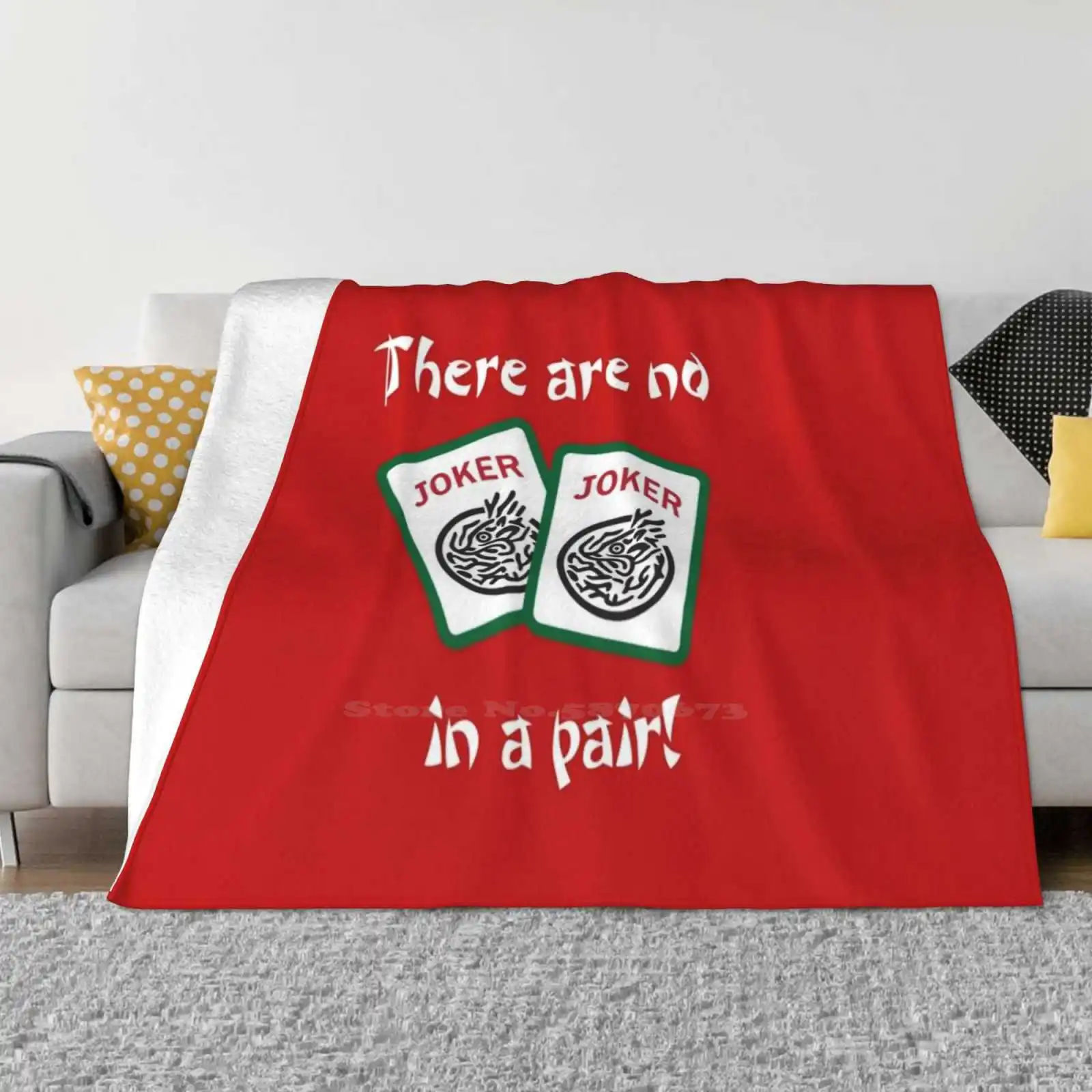 Mahjongg-There Are No Jokers In A Pair! For Home Sofa Bed Camping Car Plane Travel Portable Blanket Mahjongg Mah Jongg Tiles