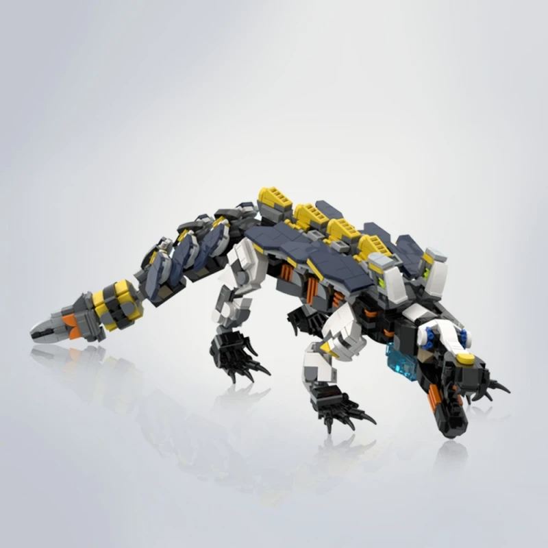 

MOC Horizoned Crocodile Fighting Game Snapmaw Model Building Blocks Mechanical Beast Activity Beast Building Blocks Toy for Kid