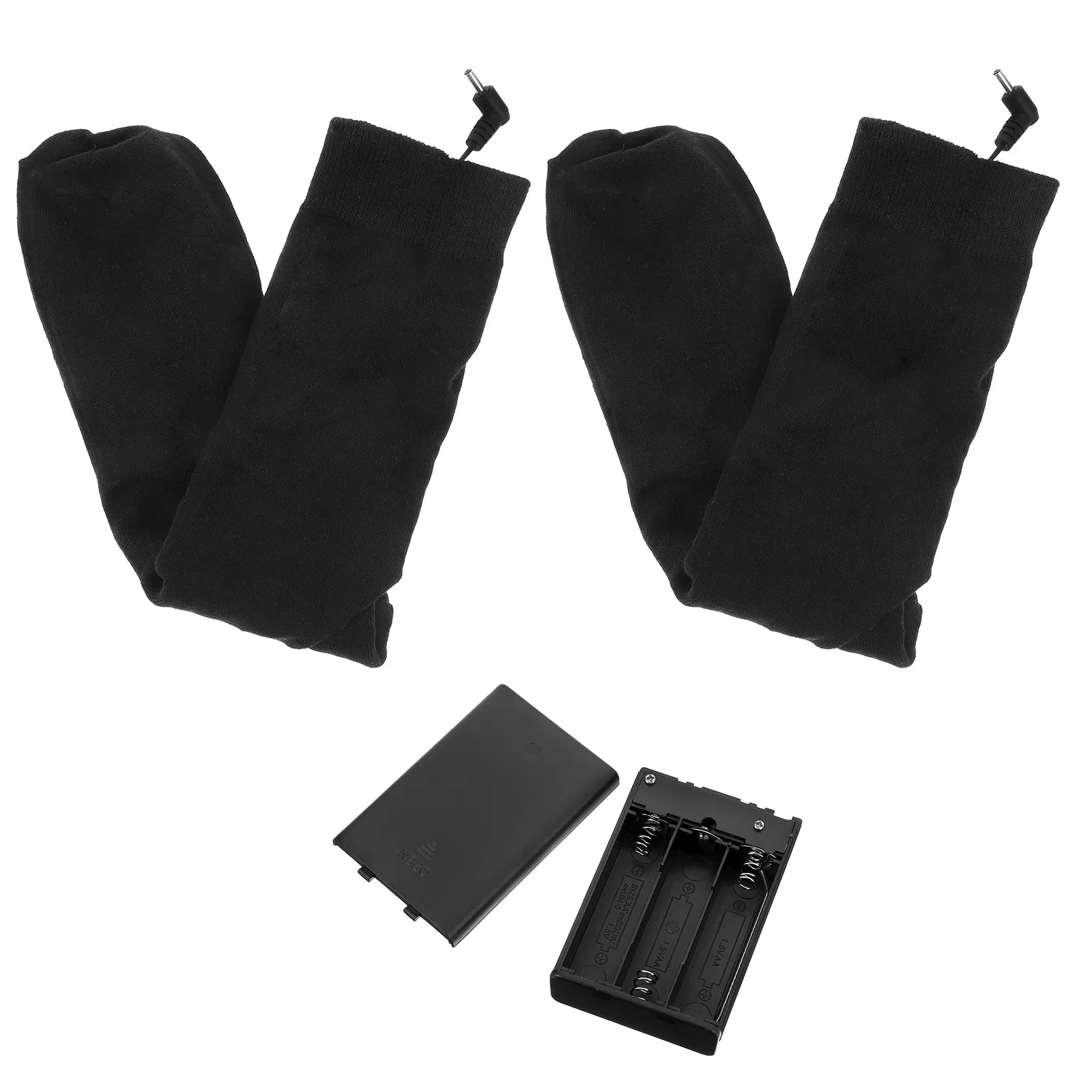 1Pair Rechargeable Heated Socks Advanced Thermal Technology Warm Thick Cotton Polyester Socks for Cold Nights Sports Hiking