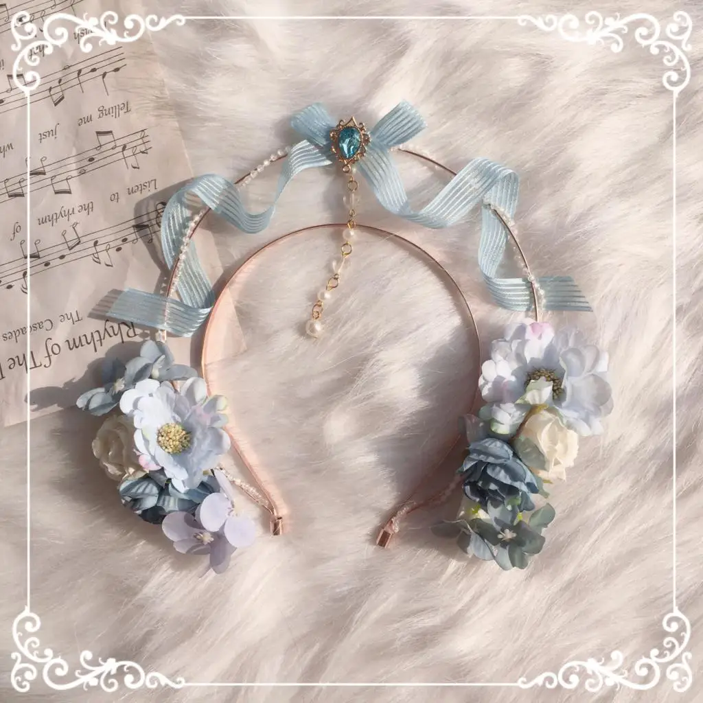 Original Homemade Lolita Element Saint Halo Headdress Double-Layer Headband Crown Lolita Element KC