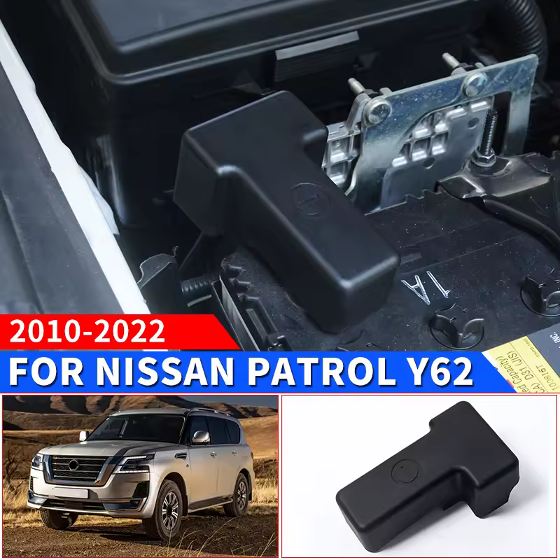 Couvercle de Protection négatif pour batterie, Anti-rouille et Anti-poussière, pour Nissan Patrol Y62, 2010 – 2022, 2018, 2016