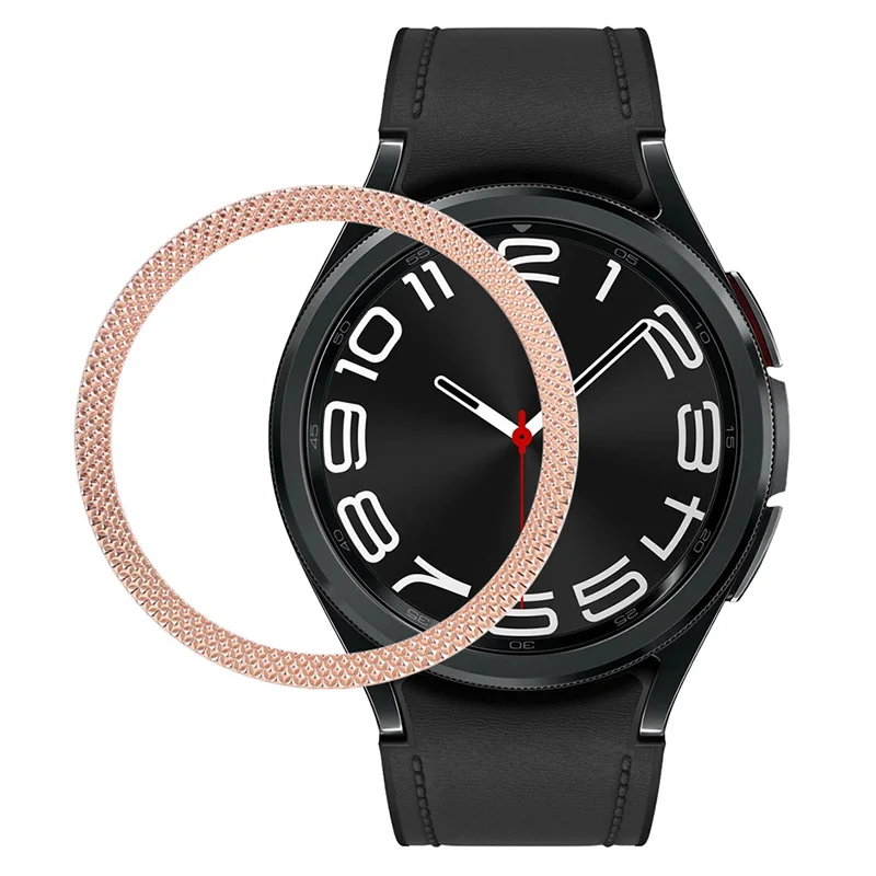 

Для Samsung Galaxy Watch 6 Classic 43 мм безель кольцо из цинкового сплава с ромбическим узором безель клейкая рамка крышка часов безель кольцо крышка