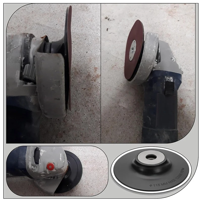 3Pcs Plastic Angle Grinder Backing Pad Compatible With M14 Internal Thread Disc Sander Angle Grinder Diameter